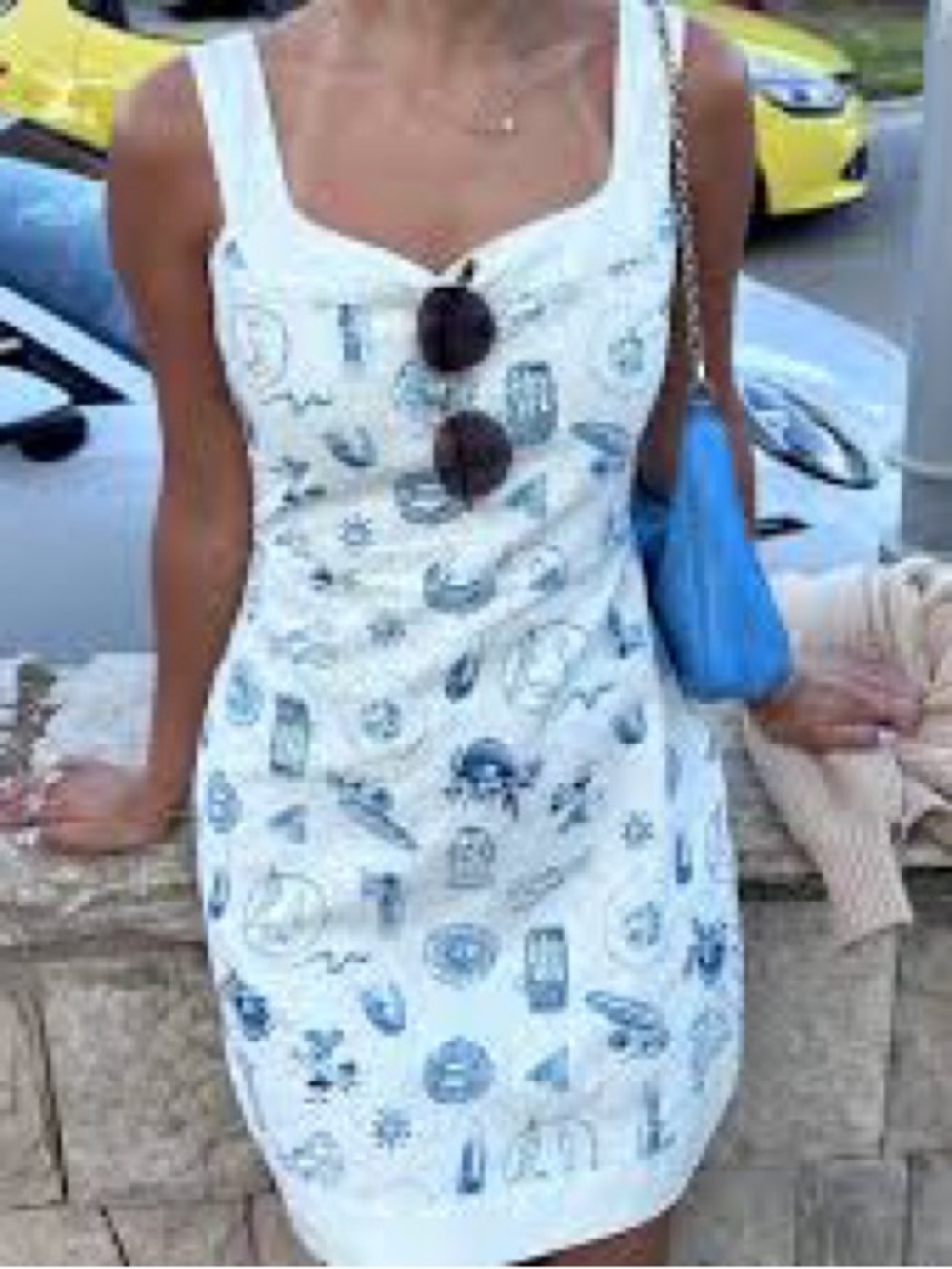 🦞 Abercrombie & Fitch Lobster Print Linen-Blend Mini Dress ( M) NWT Coastal
